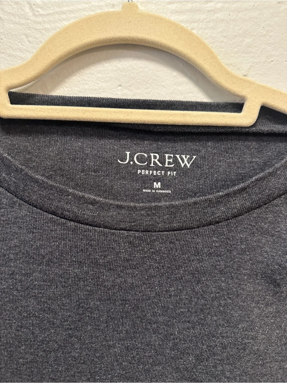 J. Crew Dark Gray Long Sleeve Top with Gold Shoulder Buttons